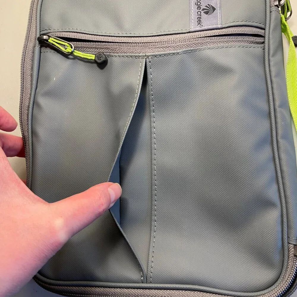 Eagle Creek ETool Organizer Pro Zip Pouch Stone Grey/Strobe (Gray) ExcellentCond